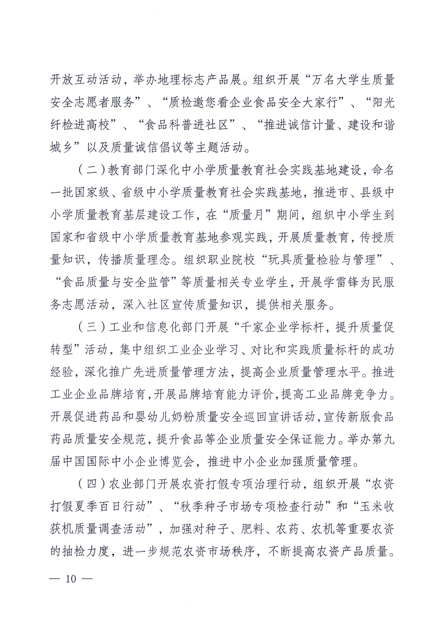 關(guān)于開展2012年全國&ldquo;質(zhì)量月&rdquo;活動的通知