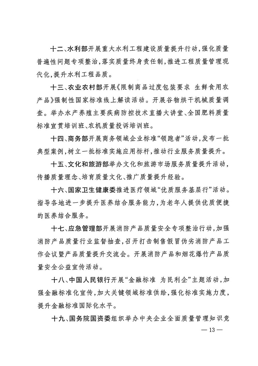 市場監(jiān)管總局等27個部門發(fā)布《關于開展2024年全國&ldquo;質(zhì)量月&rdquo;活動的通知》國市監(jiān)質(zhì)發(fā)〔2024〕74號